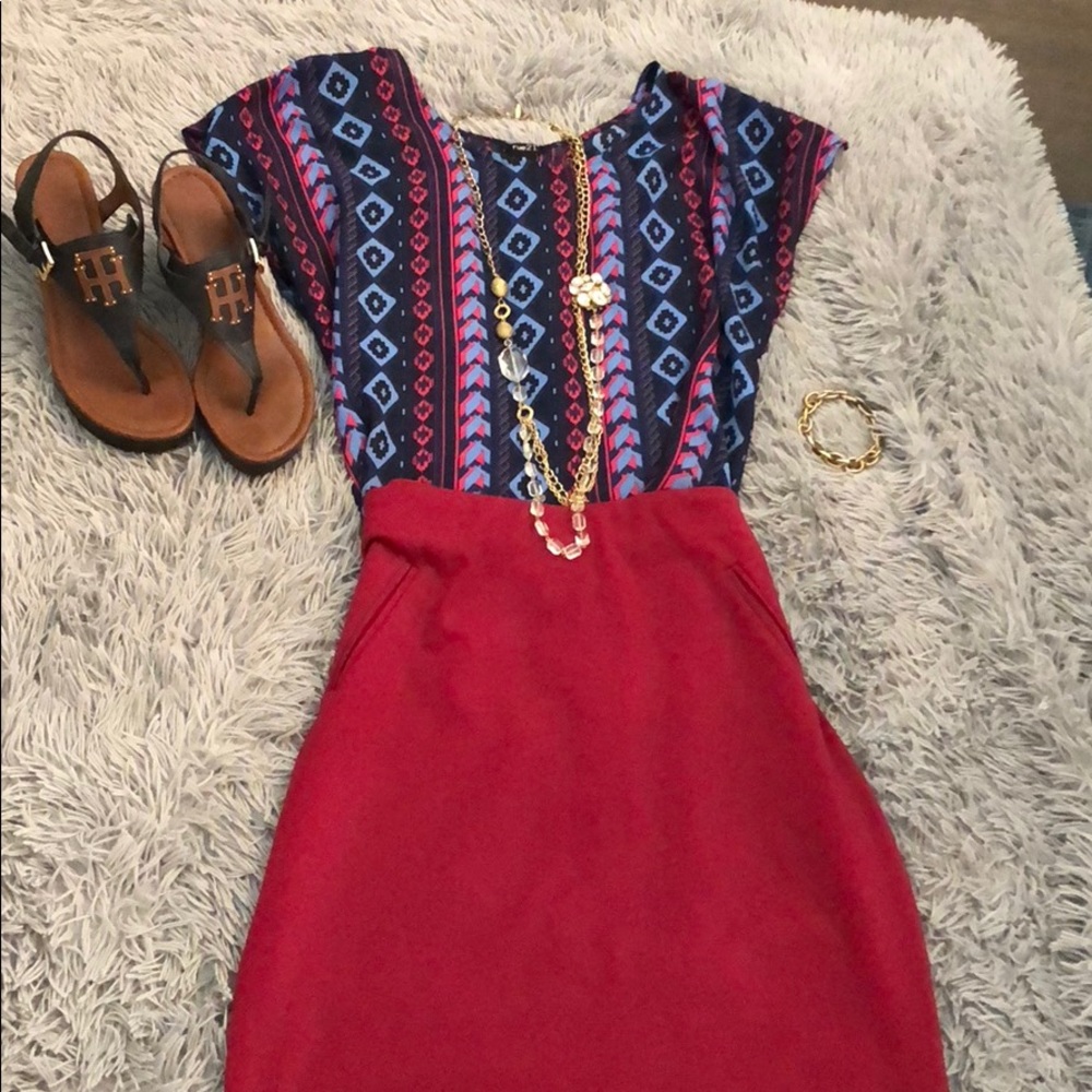 Burgundy/Maroon skirt